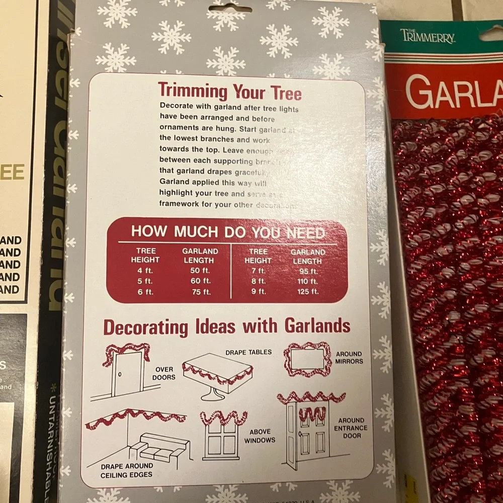Vintage Christmas garland